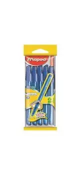 Набор ручек шариковых Maped Green Ice 224407 (5 шт., синие чернила) (24 шт. в уп-ке)