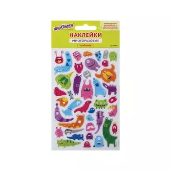 Наклейки объемные Инопланетяне, 10*15 см, ЮНЛАНДИЯ