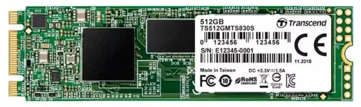 Накопитель SSD Transcend 512GB M.2 2280 (TS512GMTS830S)