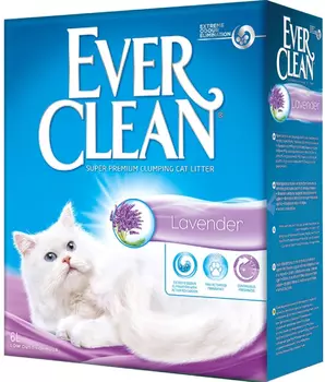 Наполнитель Ever Clean Lavander 6л с ароматом лаванды комкующийся 2284