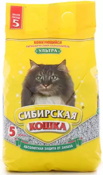 Наполнитель Сибирская кошка Ультра 5 л комкующийся