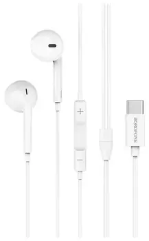 Наушники Borofone BM27 Amazing Sound Type-C Earphones - White