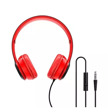 Наушники Borofone BO5 Star Sound Wired Headphones - Red