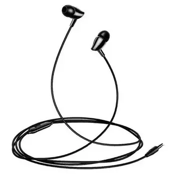 Наушники-гарнитура USAMS Stereo Headset EP-37, черные (HSEP3701)