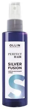 Нейтрализующий спрей для волос Ollin Professional Hair Silver Fusion 120мл