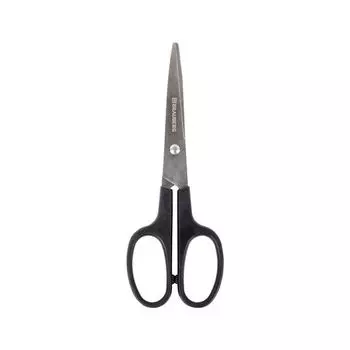 Ножницы BRAUBERG "Standard" 160 мм, классической формы, черные, 237095 (12 шт.)