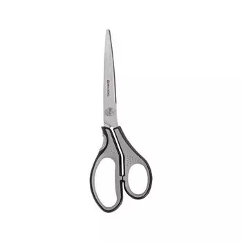 Ножницы BRAUBERG SUPER, 230 мм, серо-черные, 2-х сторонняя заточка, 237297
