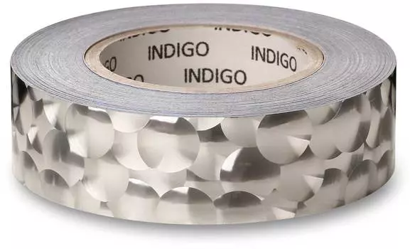 Обмотка для обруча с подкладкой INDIGO 3D BUBBLE, IN155, Серебро, 20мм*14м