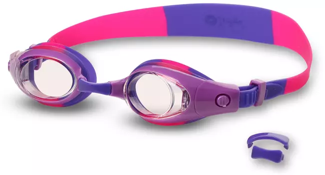 Очки для плавания детские INDIGO PLUM, S967F, Фиолетово-сине-розовый,