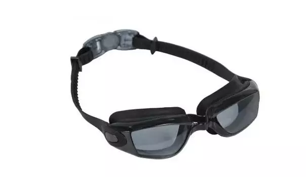 Очки для плавания, серия "Комфорт+", черные, цвет линзы - прозрачный (Swimming goggles)