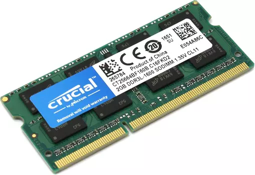 Оперативная память Crucial 2Gb DDR3L SODIMM (CT25664BF160B)