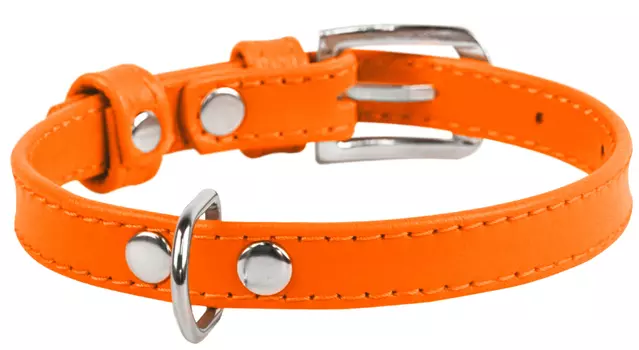 Ошейник для собак COLLAR Glamour 32004 без украшений оранжевый 9 мм*18-21 см