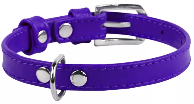 Ошейник для собак COLLAR Glamour 32009 без украшений фиолетовый 9 мм*18-21 см