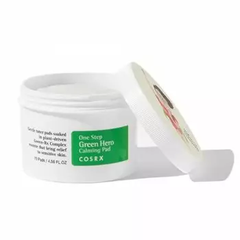 Пады для лица успокаивающие COSRX One Step Green Hero Calming Pad 70шт