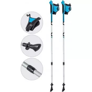 Палки для скандинавской ходьбы телескопические Ecos Blackwood AQD-B020 Azure