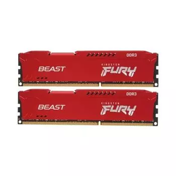 Память оперативная DDR3 Kingston Fury Beast 16GB 1600MHz (KF316C10BRK2/16)