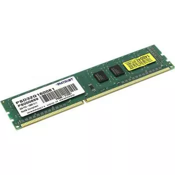 Память оперативная DDR3 Patriot 2Gb 1600MHz (PSD32G160081)