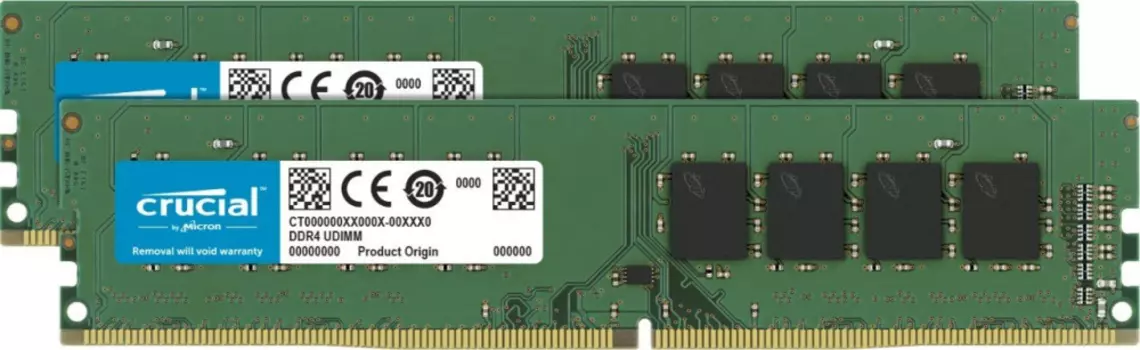 Память оперативная DDR4 Crucial 2x4Gb 2400MHz (CT2K4G4DFS824A)