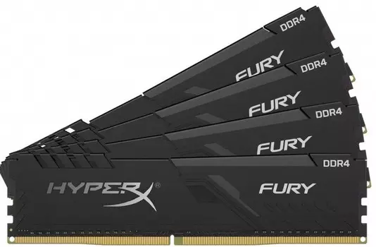 Память оперативная DDR4 Kingston HyperX FURY Black (Kit of 4) 64Gb 3466MHz (HX434C17FB4K4/64)