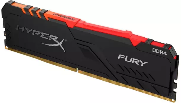 Память оперативная DDR4 Kingston HyperX Fury Black RGB 8Gb 3000MHz (HX430C15FB3A/8)