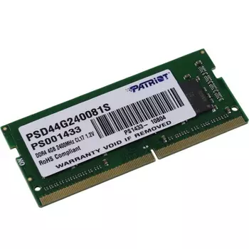 Память оперативная DDR4 Patriot 4Gb 2400MHz (PSD44G240081S)