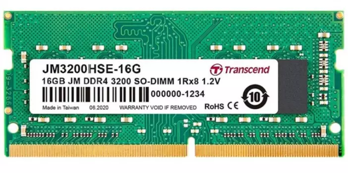 Память оперативная DDR4 Transcend 16Gb 3200MHz (JM3200HSE-16G)