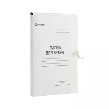 Папка для бумаг с завязками картонная BRAUBERG, гарантированная плотность 300 г/м2, до 200 листов, 124567, (150 шт.)