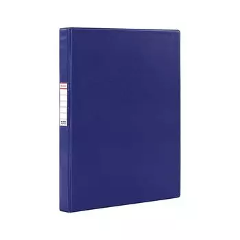 Папка на 2 кольцах BRAUBERG, картон/ПВХ, 35 мм, синяя, до 180 листов (удвоенный срок службы)