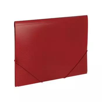 Папка на резинках BRAUBERG Contract, красная, до 300 листов, 0,5 мм, бизнес-класс, 221798, (10 шт.)