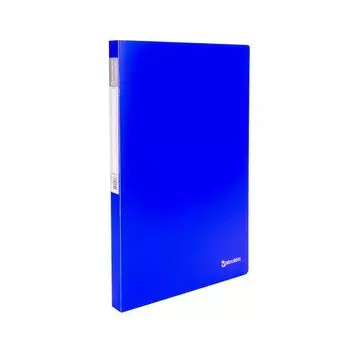 Папка с металлическим скоросшивателем и внутренним карманом BRAUBERG Neon, 16 мм, синяя, до 100 листов, 0,7 мм, 227467, (6 шт.)