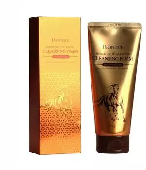 Пенка для умывания с гиалуроновой кислотой и лошадиным жиром Deoproce Horse Oil Hyalurone Cleansing Foam 170гр