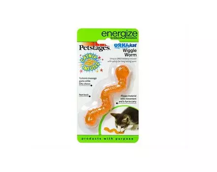 Petstages игрушка для кошек Energize "ОPKA червяк" 11 см