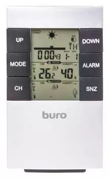 Метеостанция Buro H146G серебристый/черный