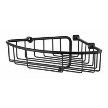 Полка настенная угловая KAISER 214*214*60 (103) Black/латунь (KH-5012)