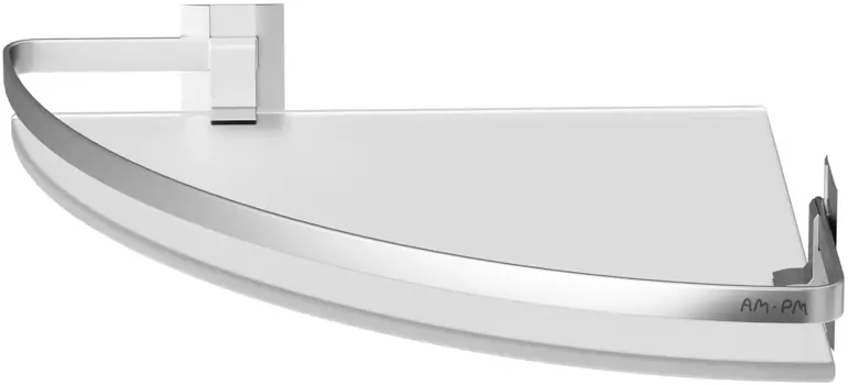 Полка угловая стеклянная AM.PM Sense L A7456100, алюминий