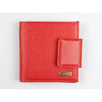 Портмоне женское Zinger Classic P-16-1, красное, маленькое, на кнопке