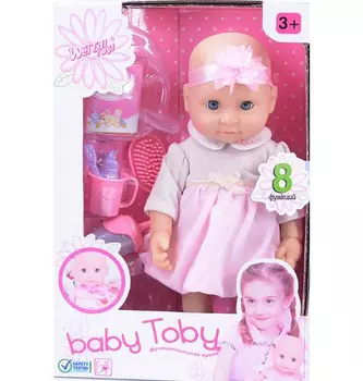 Пупс (37см) Baby Toby с аксессуарами 8 функций в коробке 319010-5