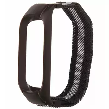 Ремешок Bruno для Xiaomi Mi Band 5 Milano Black-Silver 5023