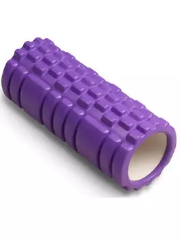 Ролик массажный для йоги INDIGO PVC, IN077, Фиолетовый, 14*33 см