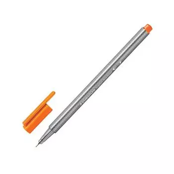 Ручка капиллярная STAEDTLER Triplus Fineliner, ОРАНЖЕВАЯ, трехгранная, линия письма 0,3 мм, 334-4, (10 шт.)