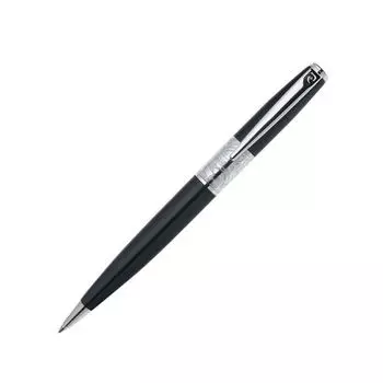 Ручка подарочная шариковая PIERRE CARDIN (Пьер Карден) Baron, корпус черный, латунь, лак, хром, синяя, PC2200BP
