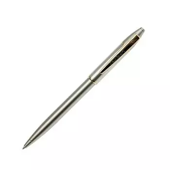 Ручка подарочная шариковая PIERRE CARDIN (Пьер Карден) Gamme, корпус серебристый, латунь, золотистые детали, синяя, PC0803BP