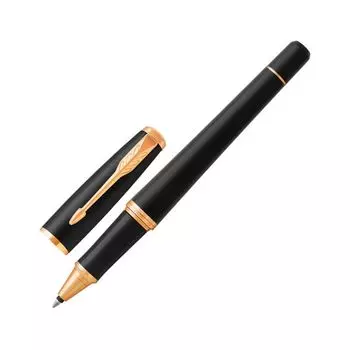 Ручка-роллер PARKER Urban Core Muted Black GT, корпус черный матовый лак, позолоченные детали, черная, 1931584