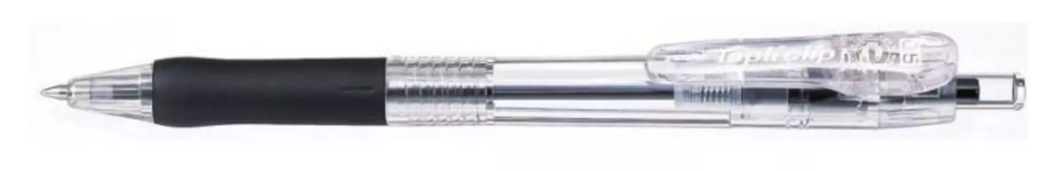 Ручка шариковая автоматическая Zebra Tapli Clip Extra (BNS5-BK) черная (10 шт. в уп-ке)