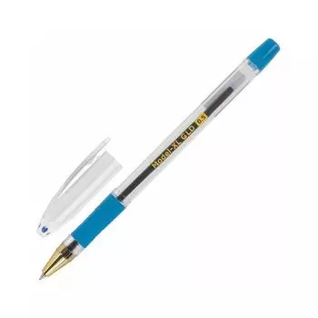 Ручка шариковая масляная с грипом BRAUBERG Model-XL GLD, СИНЯЯ, узел 0,5 мм, линия 0,25 мм (24 шт.)