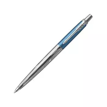 Ручка шариковая PARKER Jotter London Architecture Modern Blue, корпус голубой, нержавеющая сталь, синяя, 2025828