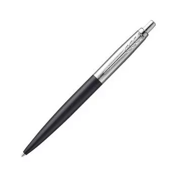 Ручка шариковая PARKER Jotter XL, УТОЛЩЕННЫЙ корпус, черный матовый лак, детали из нержавеющей стали, синяя, 2068358