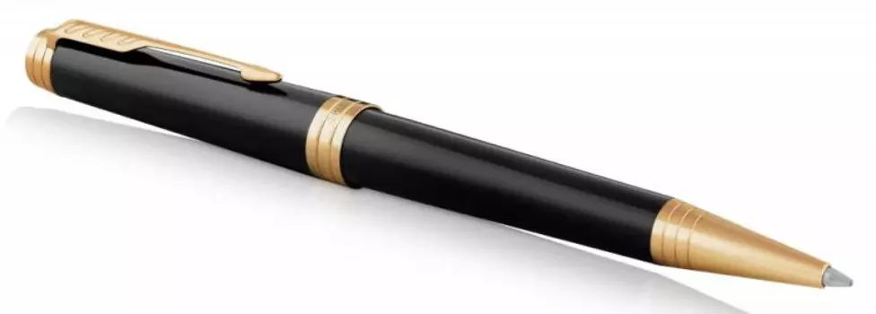 Ручка шариковая Premier K560 Lacque (1931412) Black GT M черные чернила подар.кор.