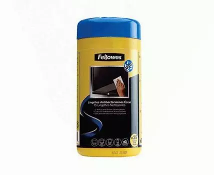 Салфетки Fellowes FS-22117 для экранов туба 100шт влажных