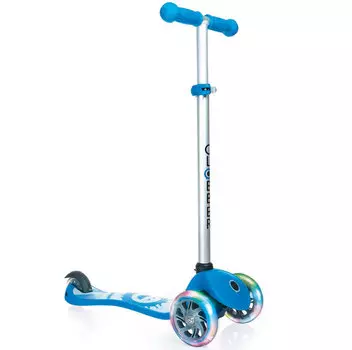 Самокат детский Y-Scoo Globber Primo Fantasy Smiling Sky Blue со светящимися колесами